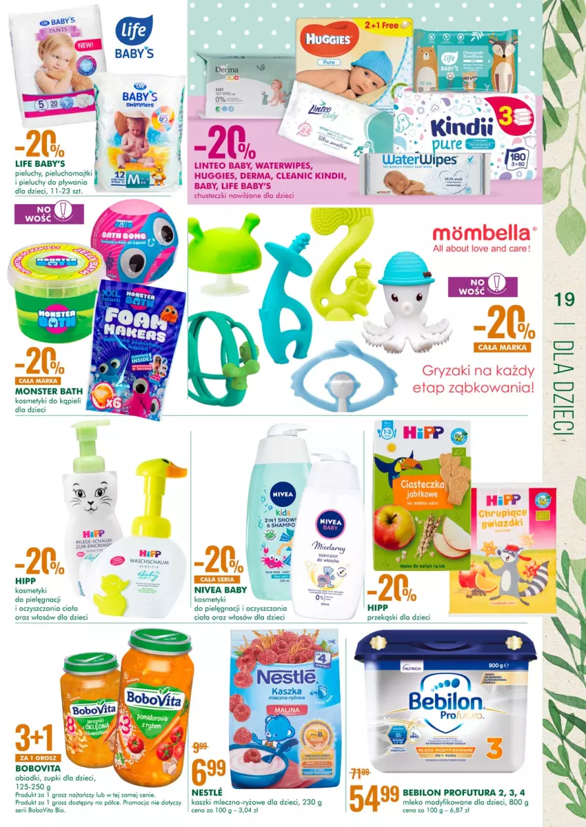 Gazetka promocyjna Super Pharm - Gazetka - ważna 20.05 do 06.06.2021 - strona 18 - produkty: Bell, Bella, BoboVita, Chusteczki, Dzieci, Gry, HiPP, Huggies, Majtki, Mleko, Mleko modyfikowane, Nivea, Nivea Baby, Pieluchomajtki, Pieluchy, Ryż, Ser