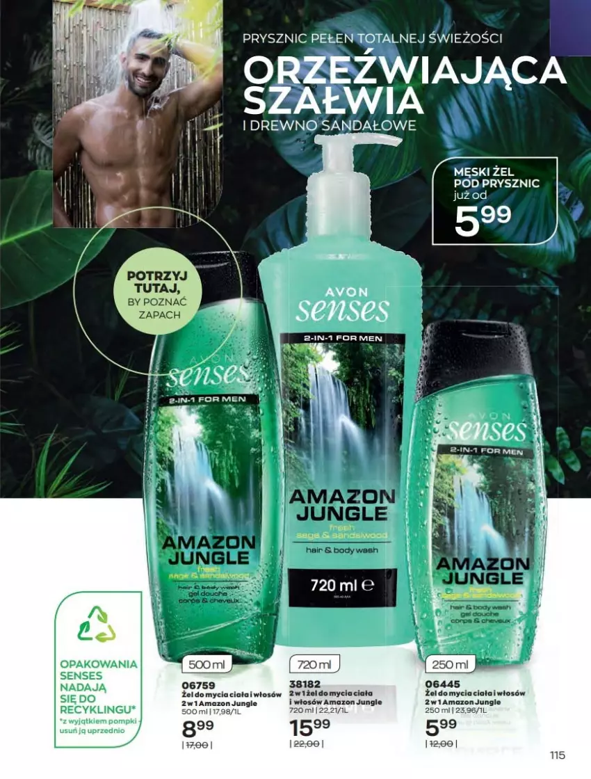 Gazetka promocyjna Avon - Katalog Avon 2/2022 kampania luty - ważna 01.02 do 28.02.2022 - strona 115 - produkty: Sandał, Senses