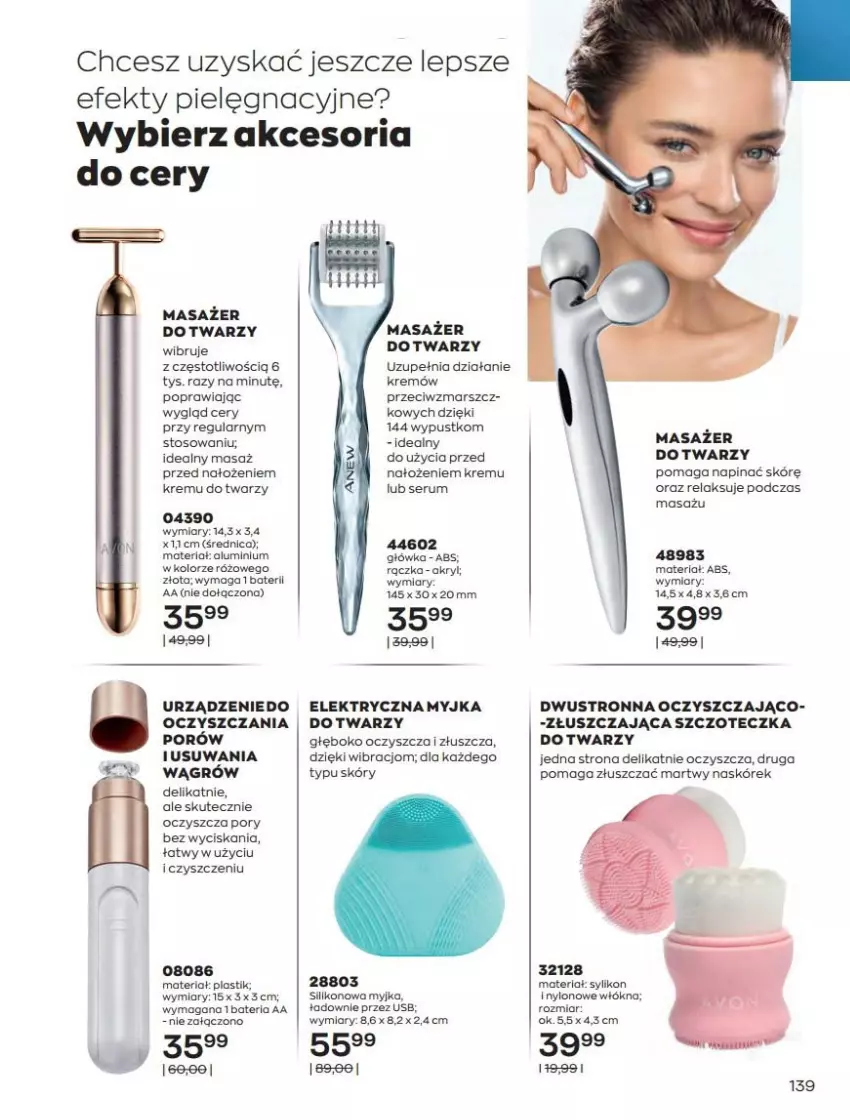 Gazetka promocyjna Avon - Katalog Avon 2/2022 kampania luty - ważna 01.02 do 28.02.2022 - strona 139 - produkty: Bateria, Mars, Masażer, Por, Rum, Ser, Serum, Silikonowa myjka, Szczoteczka