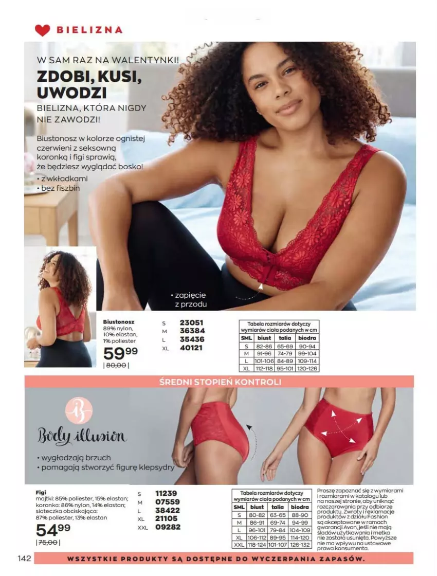 Gazetka promocyjna Avon - Katalog Avon 2/2022 kampania luty - ważna 01.02 do 28.02.2022 - strona 142 - produkty: Bielizna, Biustonosz, Fa, Figi, Majtki