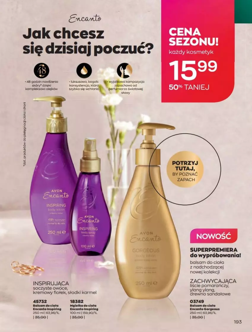 Gazetka promocyjna Avon - Katalog Avon 2/2022 kampania luty - ważna 01.02 do 28.02.2022 - strona 193 - produkty: Balsam do ciała, Olej, Owoce, Perfum, Sandał