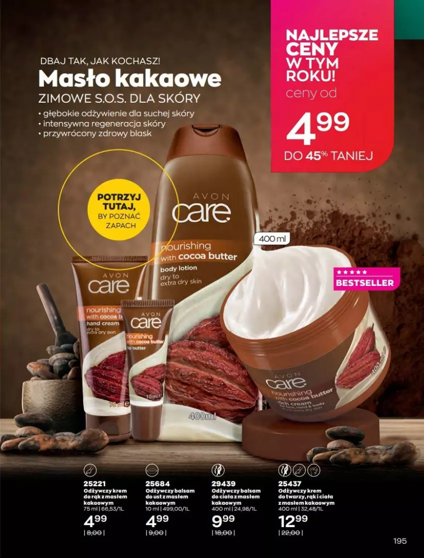 Gazetka promocyjna Avon - Katalog Avon 2/2022 kampania luty - ważna 01.02 do 28.02.2022 - strona 195 - produkty: Fa, Kakao, Koc, Krem odżywczy, Masło