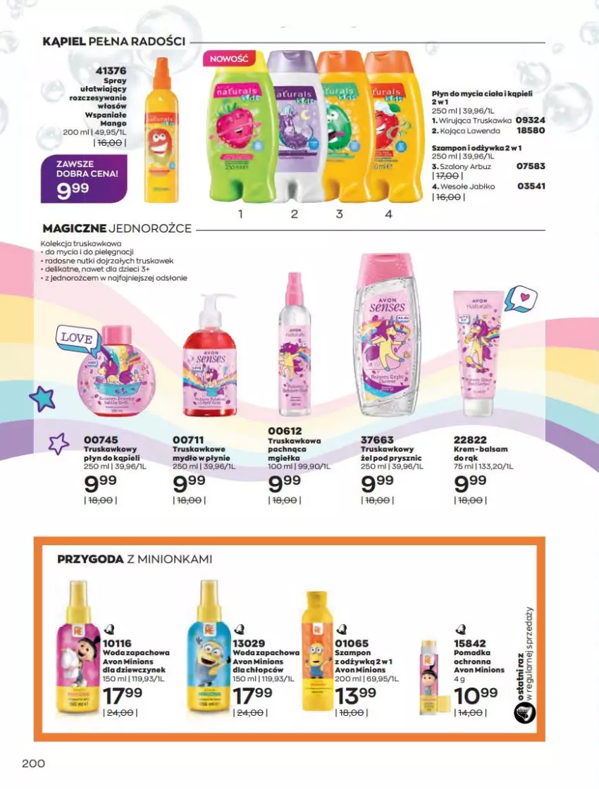 Gazetka promocyjna Avon - Katalog Avon 2/2022 kampania luty - ważna 01.02 do 28.02.2022 - strona 200 - produkty: Arbuz, Dzieci, Fa, Mango, Mydło, Mydło w płynie, Odżywka, Płyn do kąpieli, Płyn do mycia, Szal, Szampon, Woda