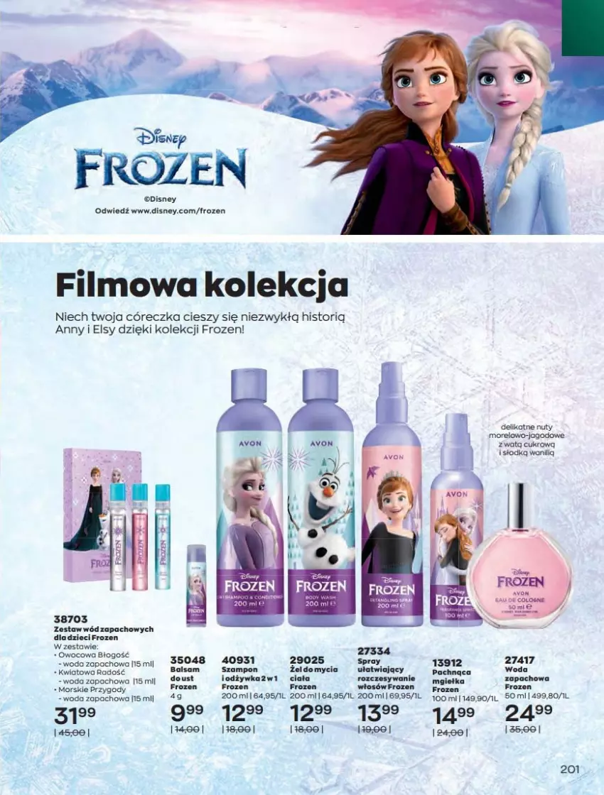 Gazetka promocyjna Avon - Katalog Avon 2/2022 kampania luty - ważna 01.02 do 28.02.2022 - strona 201 - produkty: Cif, Disney, Dzieci, Frozen, Nuty, Szampon, Woda