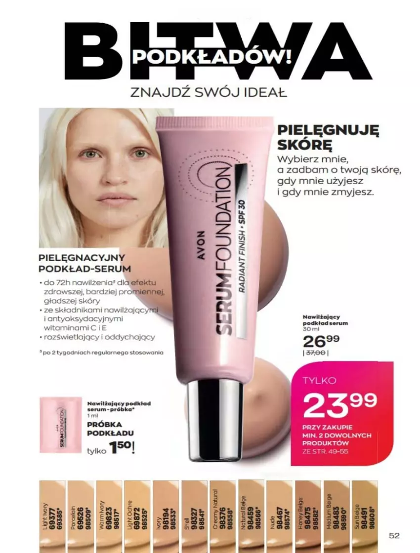 Gazetka promocyjna Avon - Katalog Avon 2/2022 kampania luty - ważna 01.02 do 28.02.2022 - strona 52 - produkty: Finish, Podkład, Rum, Ser, Serum