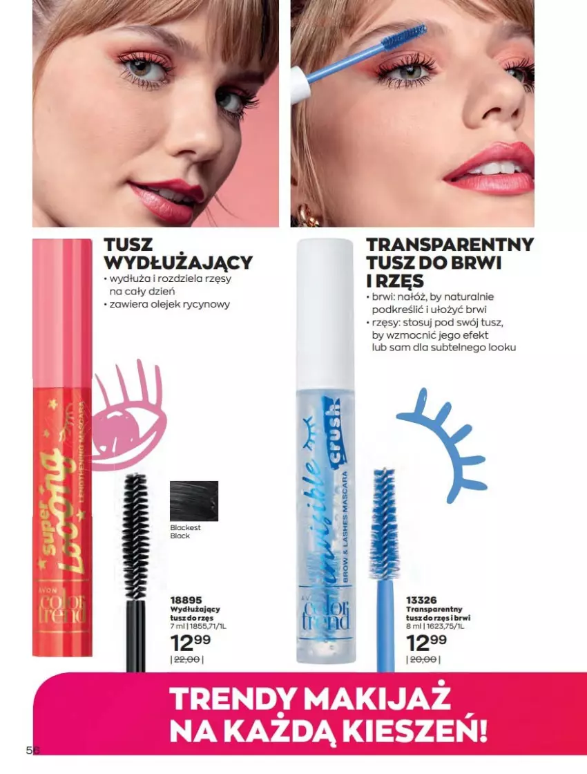 Gazetka promocyjna Avon - Katalog Avon 2/2022 kampania luty - ważna 01.02 do 28.02.2022 - strona 56 - produkty: Tran, Tusz