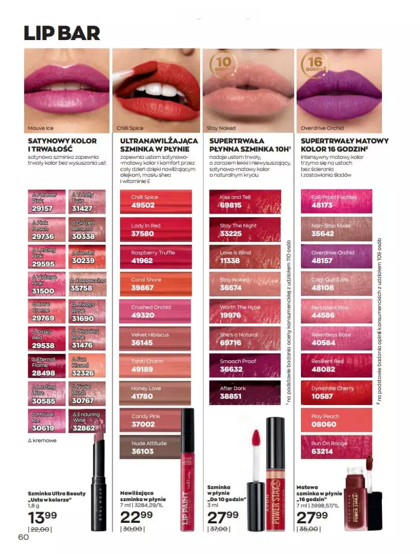 Gazetka promocyjna Avon - Katalog Avon 2/2022 kampania luty - ważna 01.02 do 28.02.2022 - strona 60 - produkty: Inka, Olej, Szminka