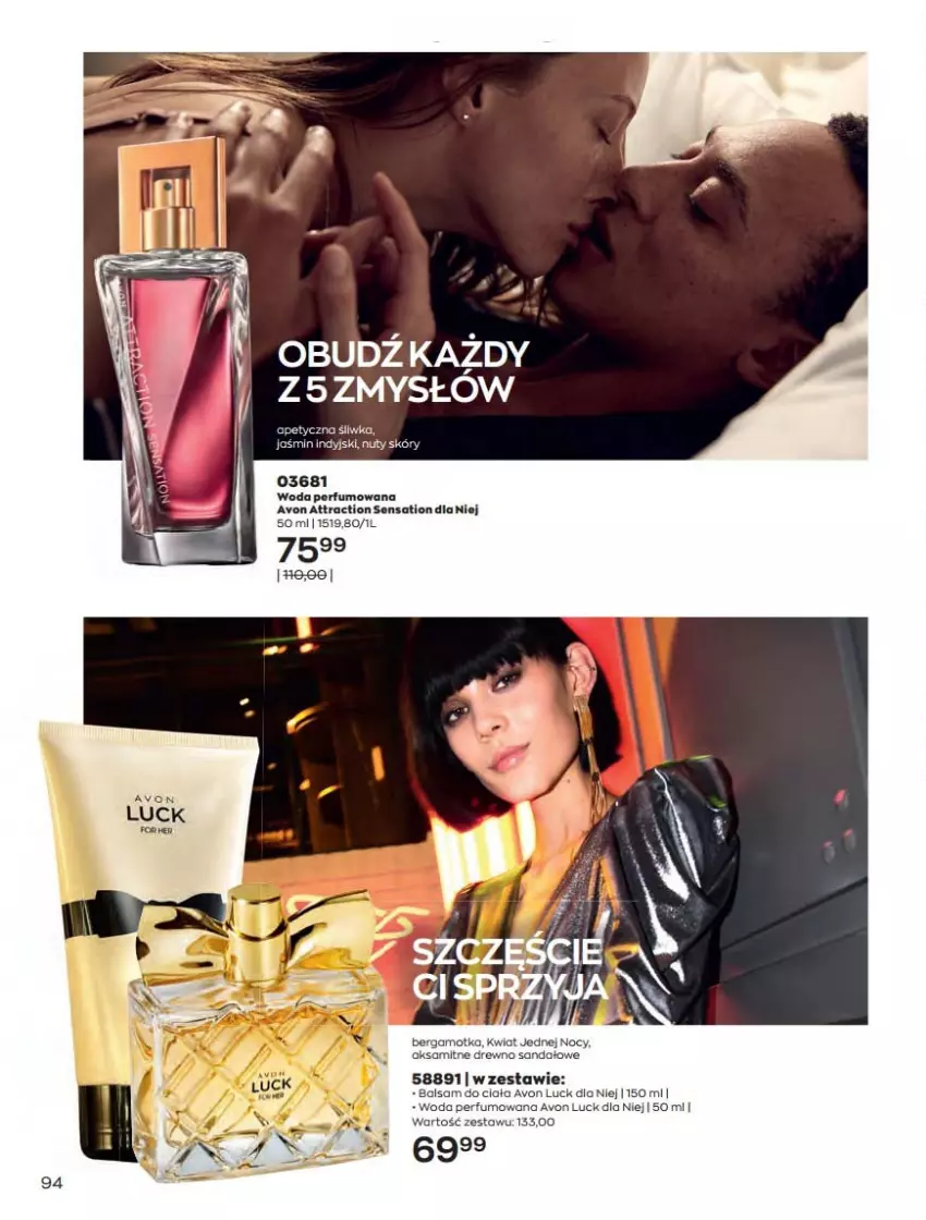 Gazetka promocyjna Avon - Katalog Avon 2/2022 kampania luty - ważna 01.02 do 28.02.2022 - strona 94 - produkty: Aksam, Balsam do ciała, Perfum, Sandał, Sati, Woda, Woda perfumowana