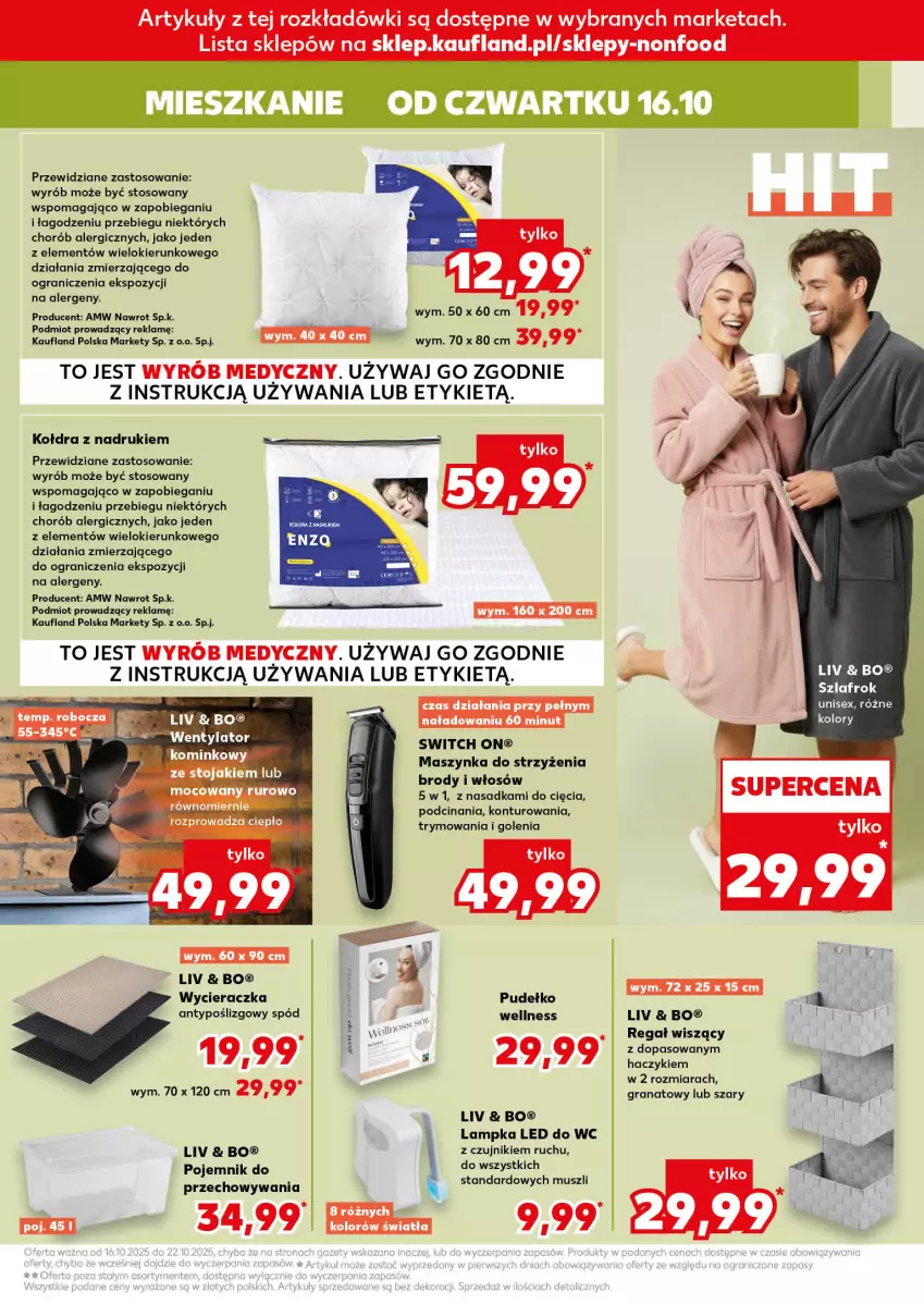 Gazetka promocyjna Kaufland - Kaufland - ważna 16.10 do 22.10.2025 - strona 13 - produkty: Gra, Granat, Haczyk, Kołdra, Maszynka, Mus, Pojemnik, Pudełko, Regał, Stojak, Szynka, Wycieraczka