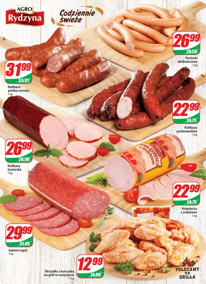 Gazetka promocyjna Dino - Gazetka - ważna 07.09 do 13.09.2022 - strona 10 - produkty: Grill, Kiełbasa, Kiełbasa podwawelska, Kurczak, Parówki, Polędwica, Rogal, Salami, Wawel