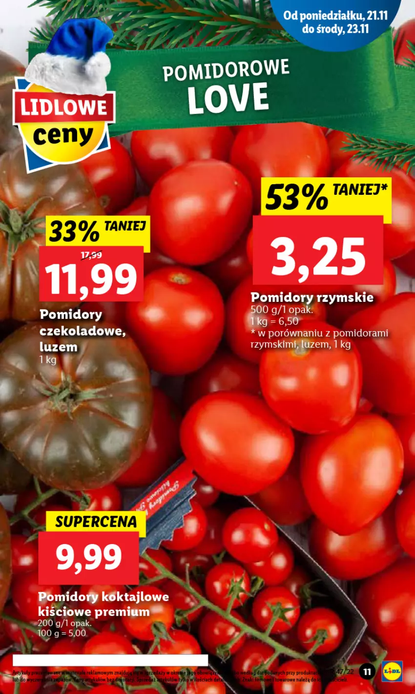 Gazetka promocyjna Lidl - GAZETKA - ważna 21.11 do 23.11.2022 - strona 11 - produkty: Pomidory, Por