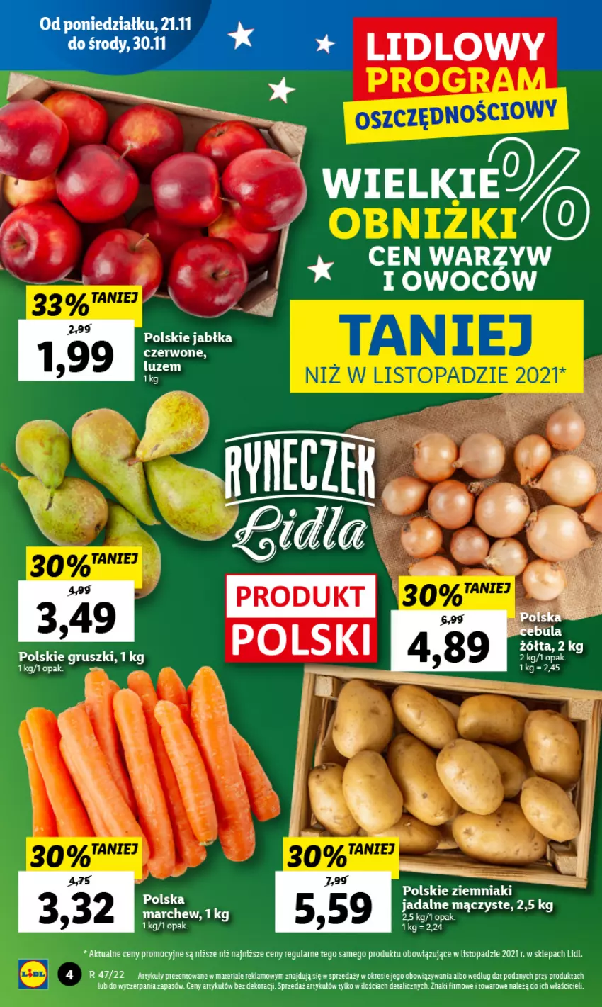 Gazetka promocyjna Lidl - GAZETKA - ważna 21.11 do 23.11.2022 - strona 4 - produkty: Jabłka, Top