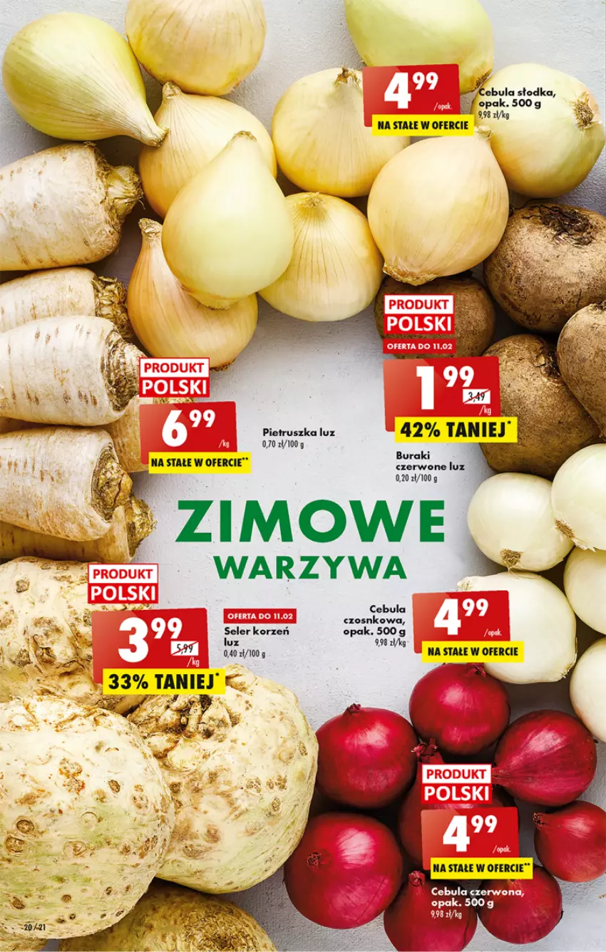 Gazetka promocyjna Biedronka - ważna 09.02 do 15.02.2023 - strona 20 - produkty: Buraki, Cebula, Pietruszka, Seler korzeń, Warzywa