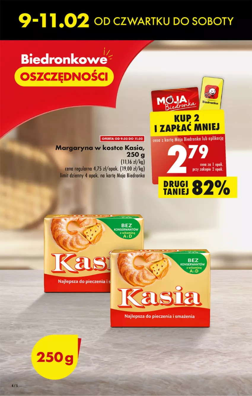 Gazetka promocyjna Biedronka - ważna 09.02 do 15.02.2023 - strona 4 - produkty: Kasia, Margaryna, Ser