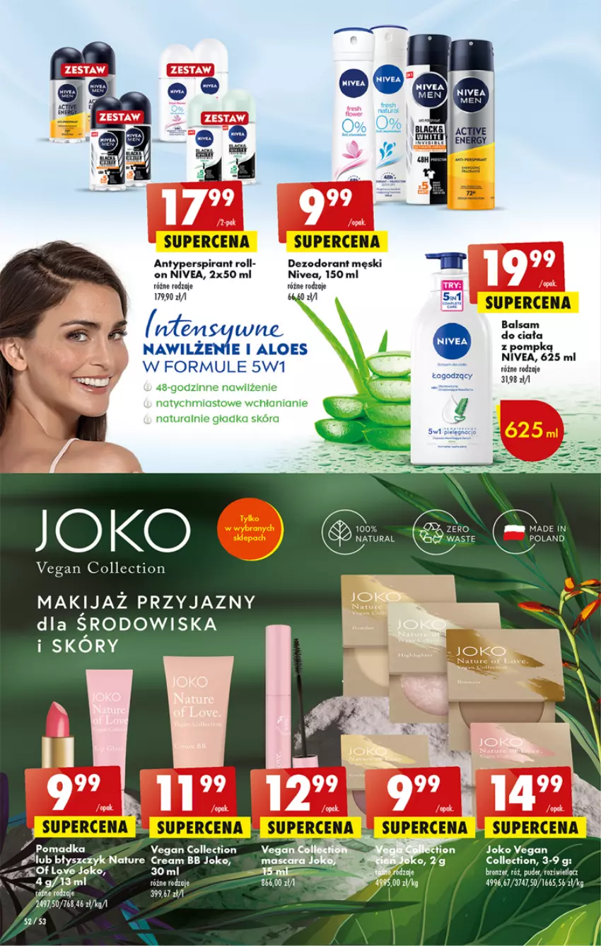 Gazetka promocyjna Biedronka - ważna 09.02 do 15.02.2023 - strona 52 - produkty: Antyperspirant, Balsam do ciała, Dezodorant, Makijaż, Mule, Nivea, Puder