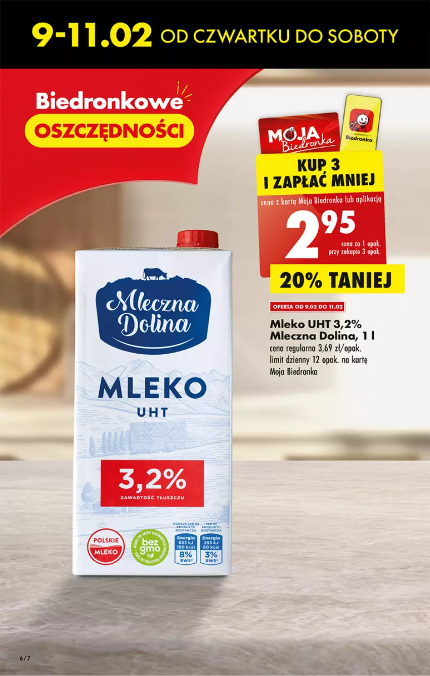 Gazetka promocyjna Biedronka - ważna 09.02 do 15.02.2023 - strona 6 - produkty: Mleko