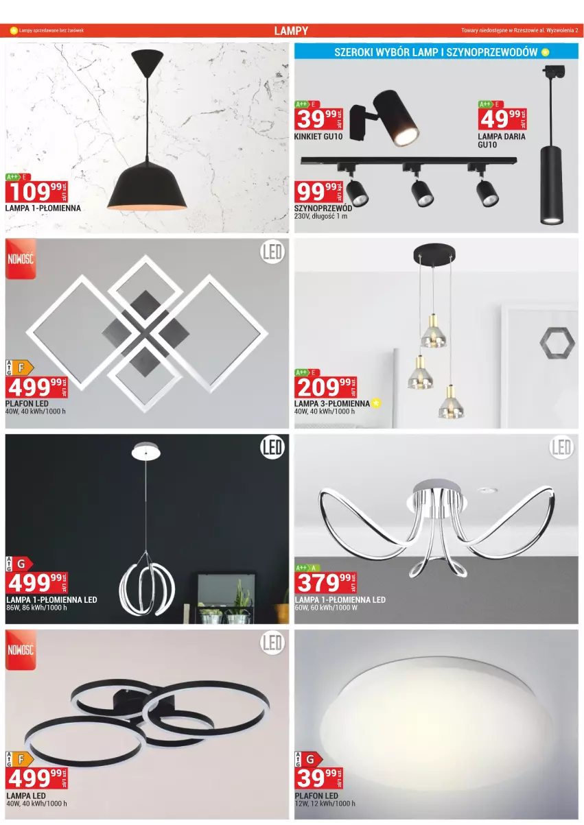 Gazetka promocyjna Merkury Market - ważna 01.10 do 31.10.2022 - strona 5 - produkty: Lampa, Lampa LED, Plafon, Plafon LED, Przewód