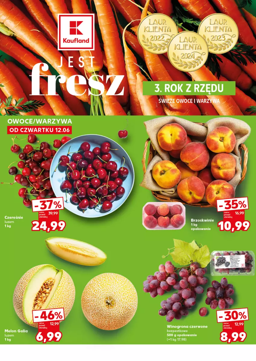 Gazetka promocyjna Kaufland - Mocny Start - ważna 16.06 do 17.06.2025 - strona 12 - produkty: Brzoskwinie, Wino, Winogrona