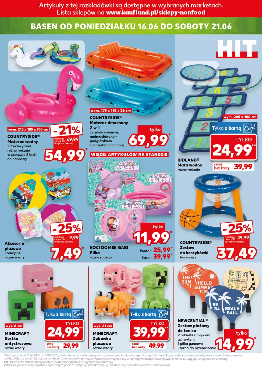 Gazetka promocyjna Kaufland - Mocny Start - ważna 16.06 do 17.06.2025 - strona 25 - produkty: Fa, Koc, Kosz, Materac, Materac dmuchany, Minecraft, Napój, Tera, Torba, Zabawka