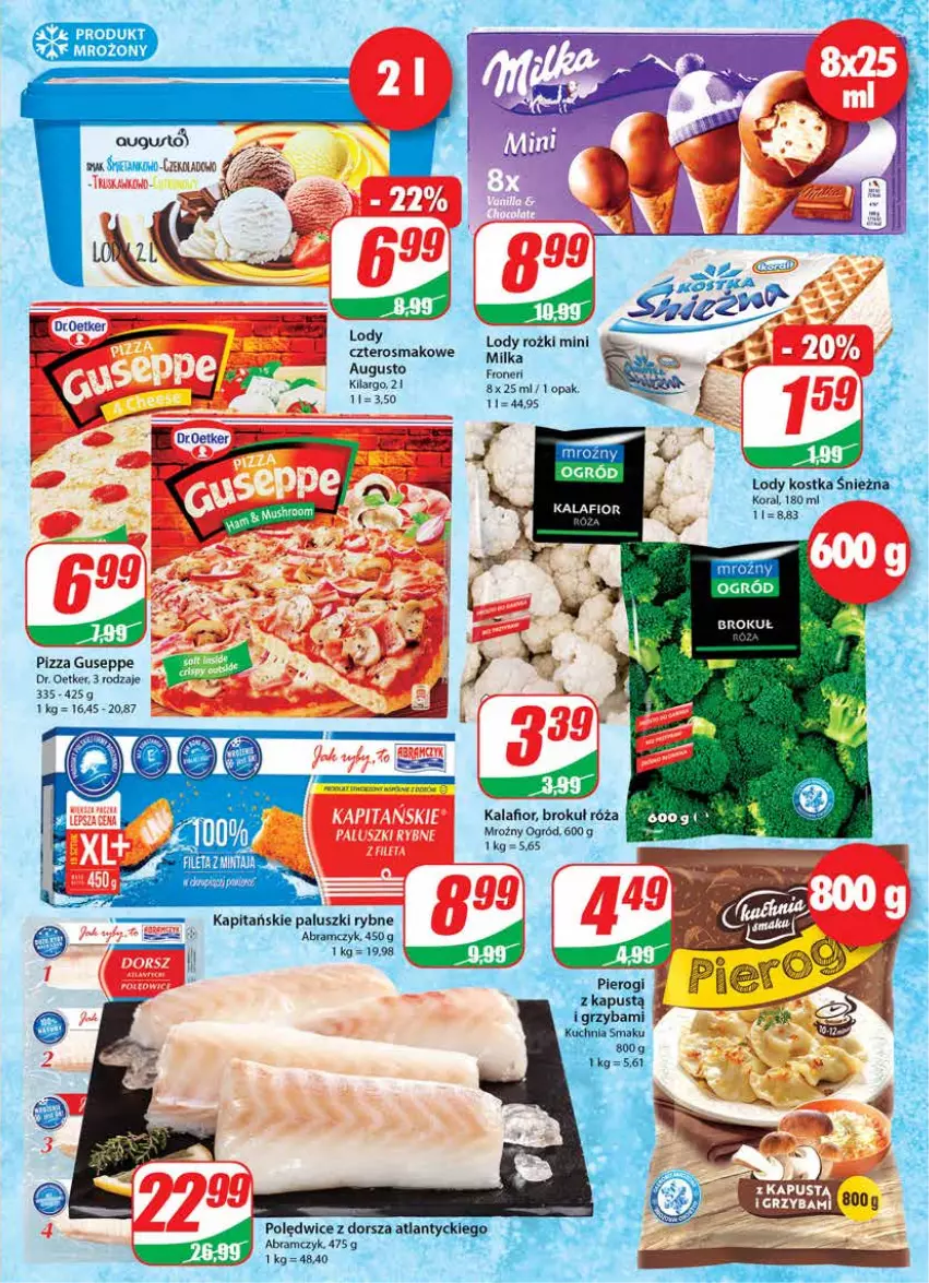 Gazetka promocyjna Dino - Gazetka - ważna 24.11 do 30.11.2021 - strona 11 - produkty: Dorsz, Dr. Oetker, Kalafior, Lody, Mintaj, Ogród, Paluszki rybne, Pizza, Róża