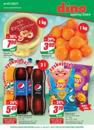 Gazetka promocyjna Dino - Gazetka - Gazetka - ważna od 30.11 do 30.11.2021 - strona 1 - produkty: Mandarynki, Piernik, Chipsy, Deliss, Siatka, Napój gazowany, Napój