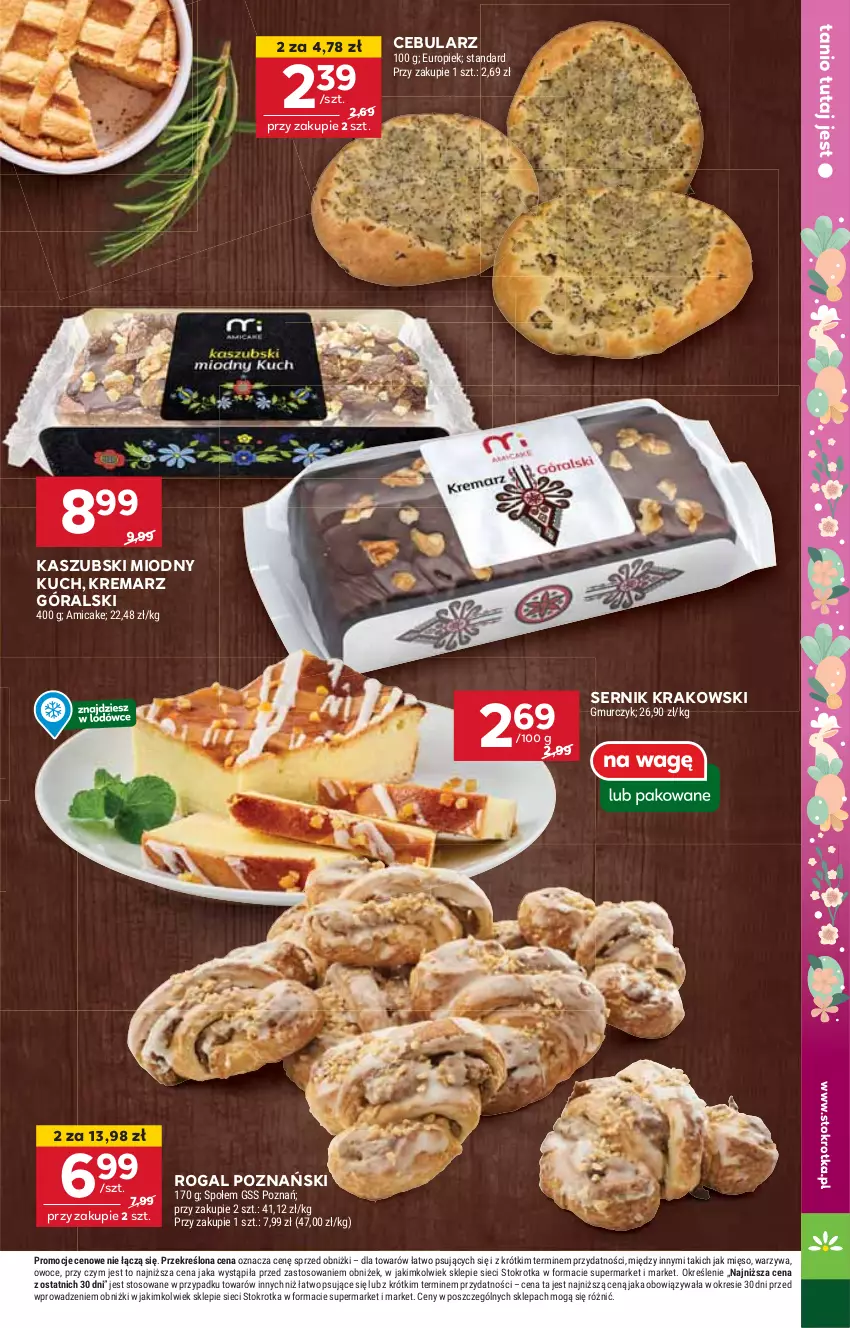 Gazetka promocyjna Stokrotka - Supermarket - ważna 16.04 do 22.04.2025 - strona 29 - produkty: Amica, Cebula, Mięso, Owoce, Rogal, Ser, Warzywa