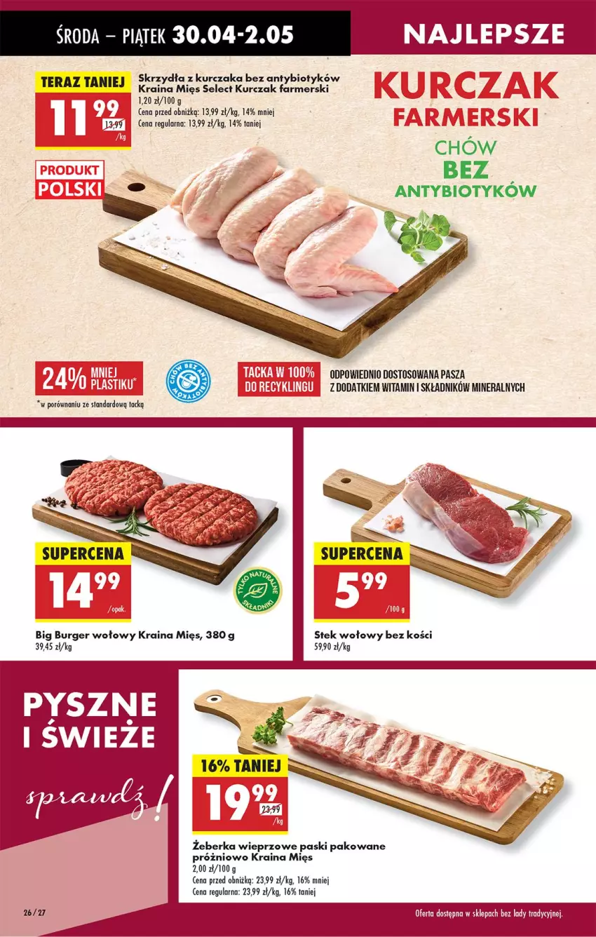 Gazetka promocyjna Biedronka - Od Środy - ważna 30.04 do 01.05.2025 - strona 32 - produkty: Burger, Fa, Kurczak, Stek, Stek wołowy, Tera