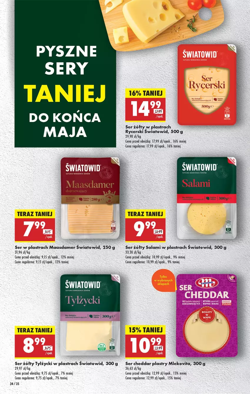 Gazetka promocyjna Biedronka - Od Środy - ważna 30.04 do 01.05.2025 - strona 40 - produkty: Cheddar, Fa, Isla, Maasdam, Mleko, Mlekovita, Salami, Ser, Tera