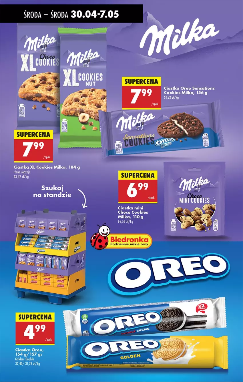 Gazetka promocyjna Biedronka - Od Środy - ważna 30.04 do 01.05.2025 - strona 48 - produkty: Ciastka, Milka, Oreo, Sati