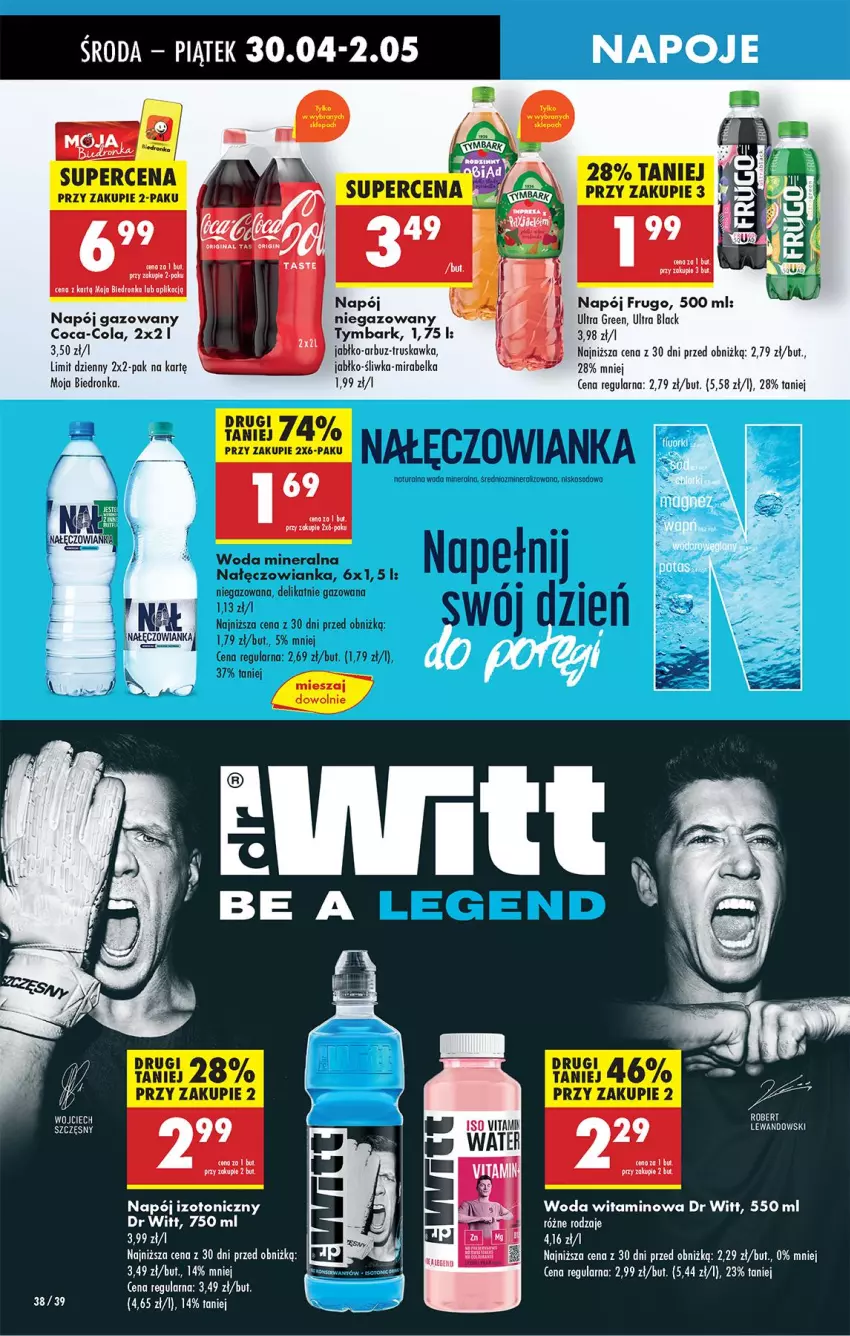 Gazetka promocyjna Biedronka - Od Środy - ważna 30.04 do 01.05.2025 - strona 50 - produkty: Arbuz, Coca-Cola, Lack, Napój, Napój gazowany, Napój izotoniczny, Napoje, Tymbark, Woda