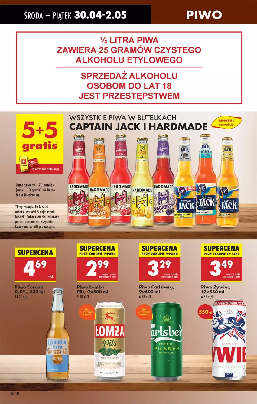 Gazetka promocyjna Biedronka - Od Środy - ważna 30.04 do 01.05.2025 - strona 52 - produkty: Carlsberg, Gin, Gra, Piwa, Piwo, Por