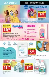 Gazetka promocyjna Biedronka - Od Środy - Gazetka - ważna od 01.05 do 01.05.2025 - strona 57 - produkty: Płyn do kąpieli, Papier, Dada, Disney, Oliwka dla dzieci, Chusteczki, Dzieci, Olej, Nawilżany papier, Kokos