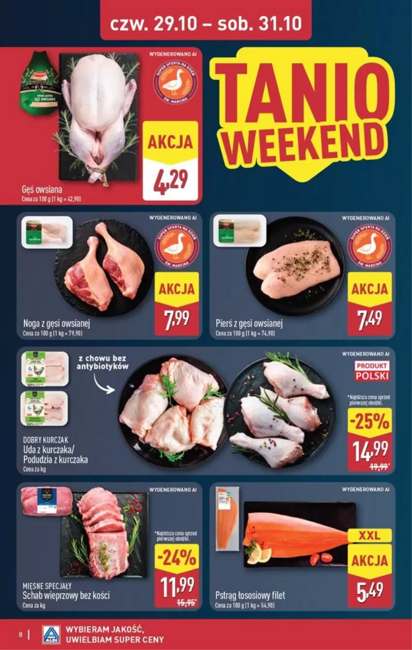 Gazetka promocyjna Aldi - Oferta weekendowa - ważna 29.10 do 31.10.2026 - strona 8 - produkty: HP, Kurczak, Pstrąg, Pstrąg łososiowy, Schab wieprzowy, Sos
