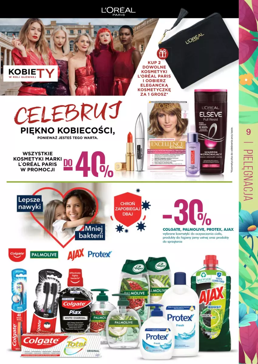 Gazetka promocyjna Super Pharm - Wiosenne porządki Wielkanoc - ważna 19.03 do 03.04.2021 - strona 9 - produkty: Ajax, Colgate, Gin, Kosmetyczka, LG, Palmolive