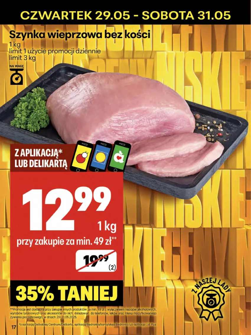 Gazetka promocyjna Delikatesy Centrum - Franczyza DC22 Czwartek - ważna 29.05 do 04.06.2025 - strona 17 - produkty: Rum, Szynka, Telefon