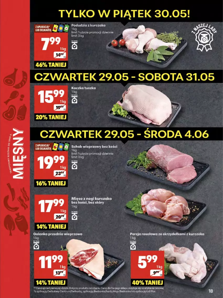 Gazetka promocyjna Delikatesy Centrum - Franczyza DC22 Czwartek - ważna 29.05 do 04.06.2025 - strona 18 - produkty: Kurczak, Mięso, Mus, Por, Rum, Tusz