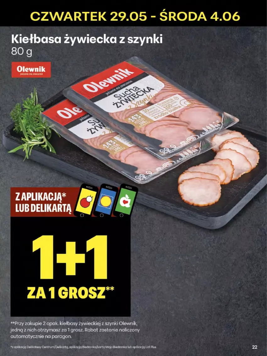 Gazetka promocyjna Delikatesy Centrum - Franczyza DC22 Czwartek - ważna 29.05 do 04.06.2025 - strona 22 - produkty: Kiełbasa, Olewnik, Rum