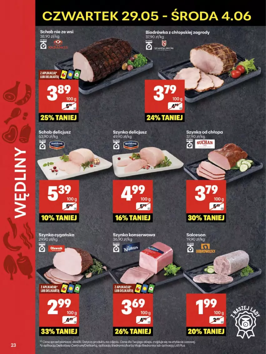 Gazetka promocyjna Delikatesy Centrum - Franczyza DC22 Czwartek - ważna 29.05 do 04.06.2025 - strona 23 - produkty: Rum, Ser, Szynka, Szynka cygańska, Top