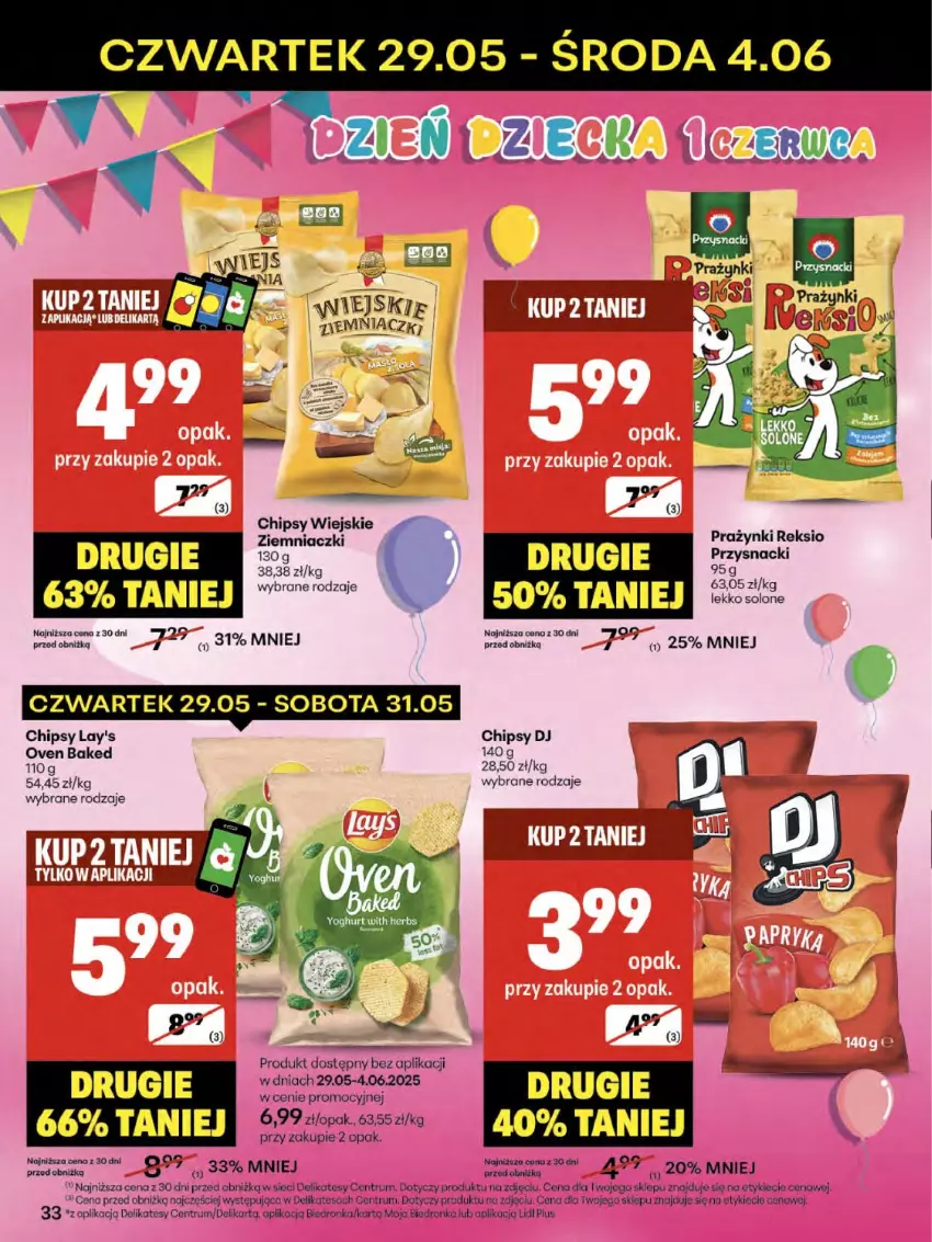 Gazetka promocyjna Delikatesy Centrum - Franczyza DC22 Czwartek - ważna 29.05 do 04.06.2025 - strona 33 - produkty: Chipsy, Gin, Noż, Por, Rum