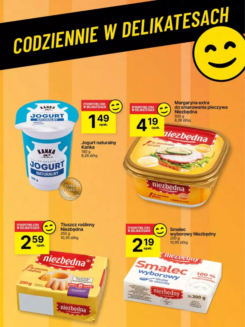 Gazetka promocyjna Delikatesy Centrum - Franczyza DC22 Czwartek - ważna 29.05 do 04.06.2025 - strona 48 - produkty: Jogurt, Jogurt naturalny, Margaryna, Piec, Smalec, Tłuszcz roślinny