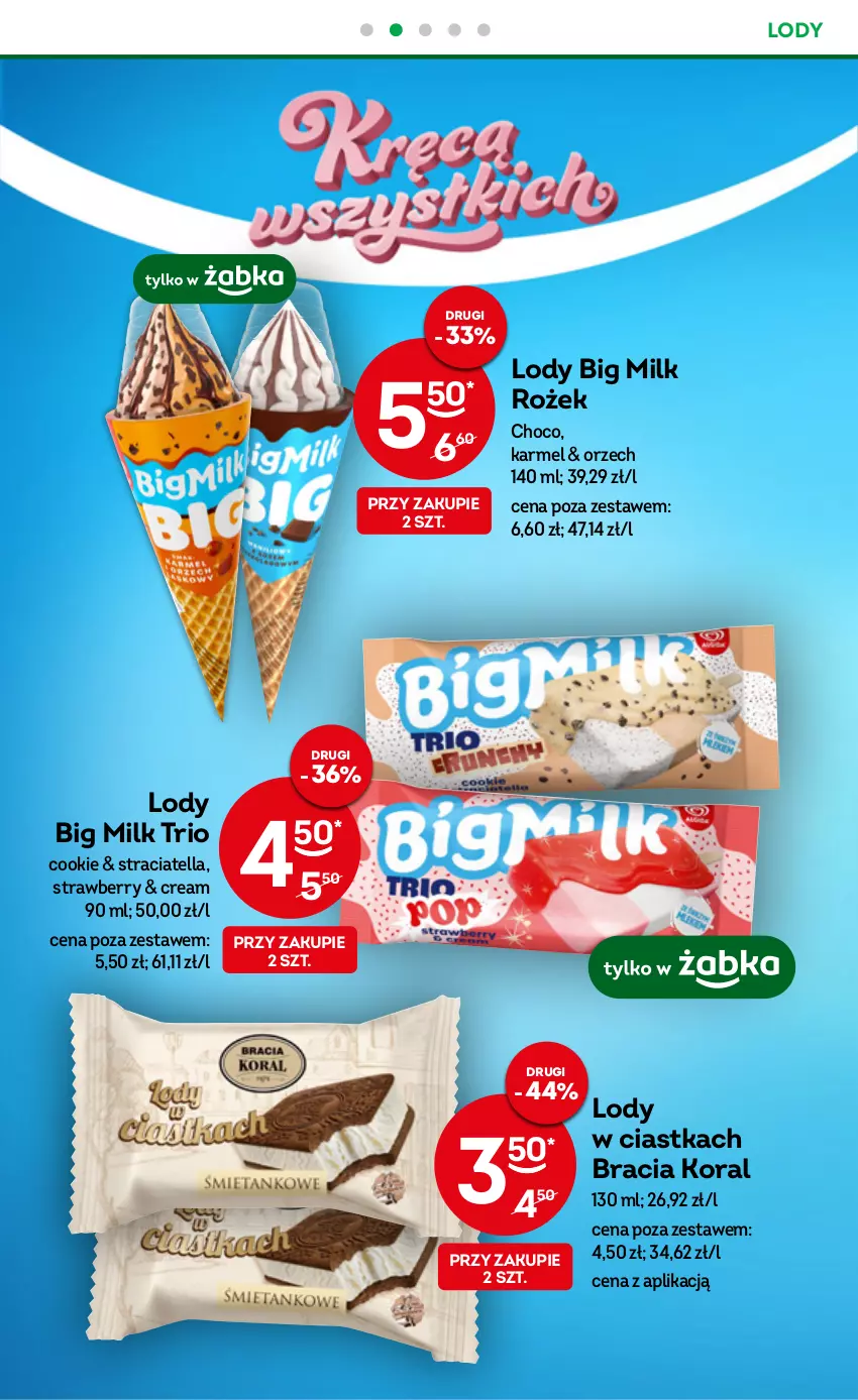 Gazetka promocyjna Żabka - ważna 21.06 do 04.07.2023 - strona 16 - produkty: Big Milk, Ciastka, Lody