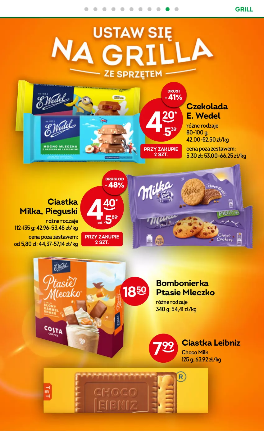 Gazetka promocyjna Żabka - ważna 21.06 do 04.07.2023 - strona 36 - produkty: Ciastka, Czekolada, E. Wedel, Grill, Milka, Mleczko, Ptasie mleczko