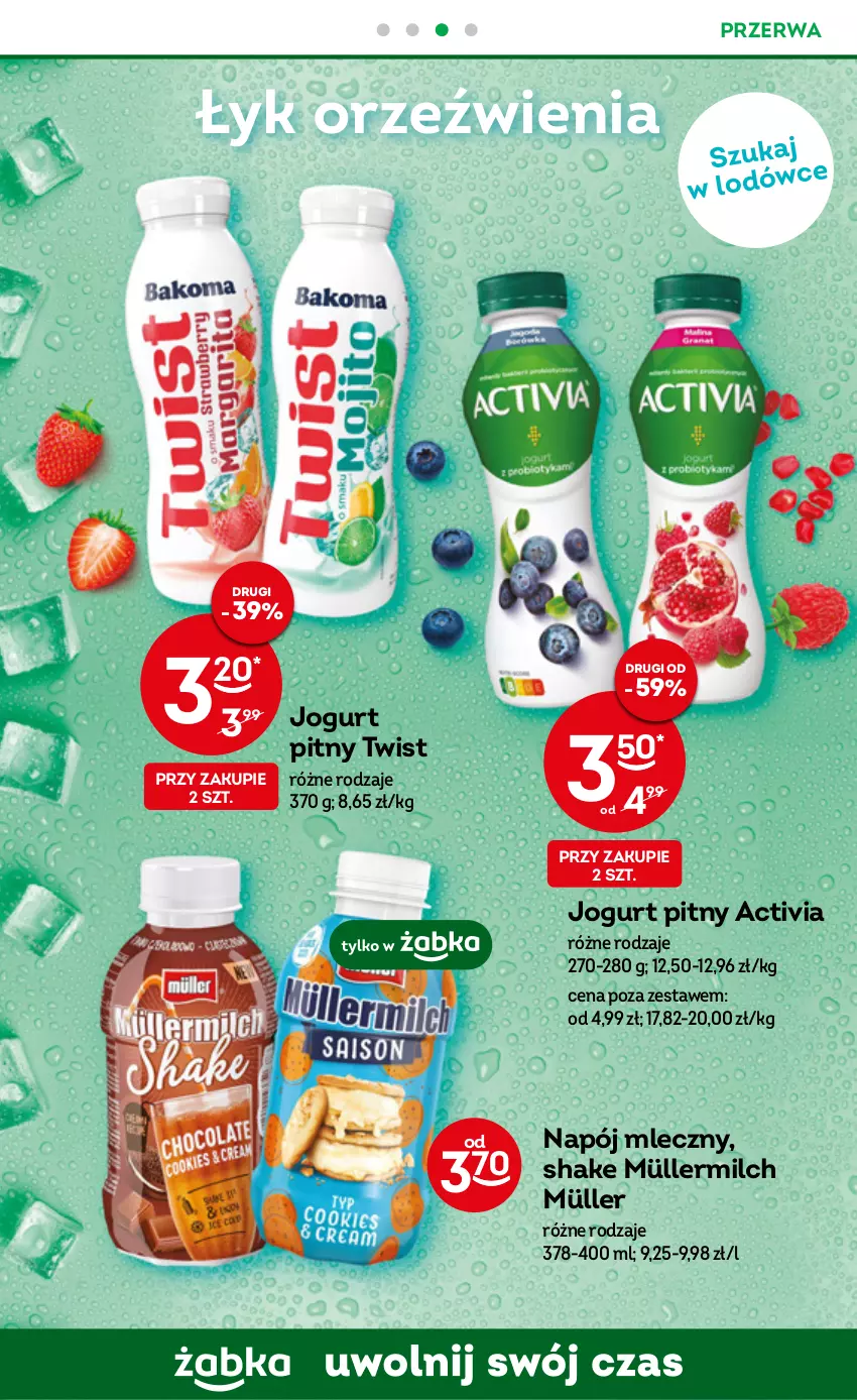 Gazetka promocyjna Żabka - ważna 21.06 do 04.07.2023 - strona 48 - produkty: Activia, Jogurt, Jogurt pitny, Müller, Müllermilch, Napój, Napój mleczny