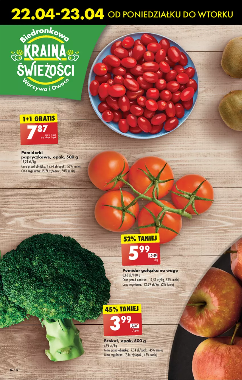 Gazetka promocyjna Biedronka - Od poniedziałku - ważna 22.04 do 27.04.2024 - strona 18 - produkty: Pomidorki