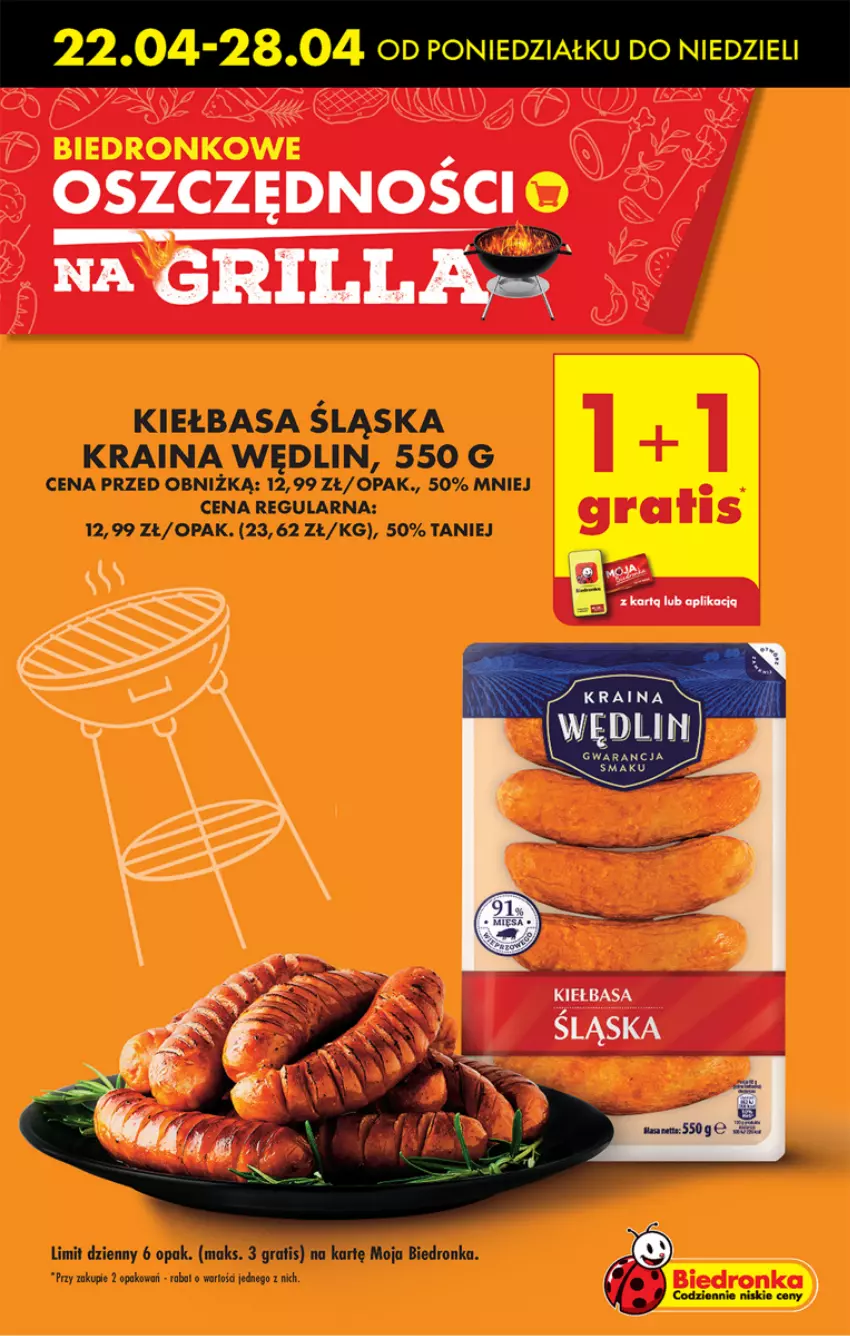 Gazetka promocyjna Biedronka - Od poniedziałku - ważna 22.04 do 27.04.2024 - strona 9 - produkty: Gra, Grill, Kiełbasa, Kiełbasa śląska