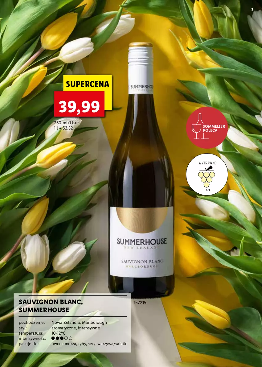 Gazetka promocyjna Lidl - KATALOG ALKOHOLI MOCNYCH I WIN - ważna 21.03 do 17.04.2022 - strona 3 - produkty: Owoce, Owoce morza, Sałat, Sauvignon Blanc, Ser, Warzywa