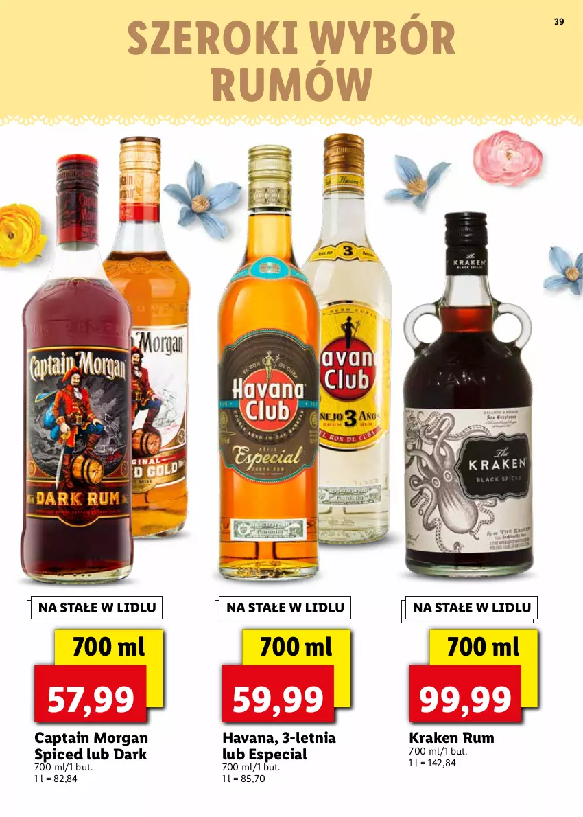 Gazetka promocyjna Lidl - KATALOG ALKOHOLI MOCNYCH I WIN - ważna 21.03 do 17.04.2022 - strona 39 - produkty: Captain Morgan, Rum