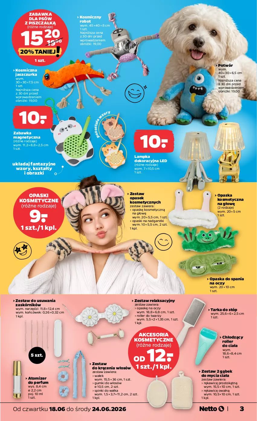 Gazetka promocyjna Netto - Od Czwartku - ważna 18.06 do 24.06.2026 - strona 3 - produkty: Fa, Fanta, Obraz, Opaska, Pasek, Perfum, Robot, Roller, Tarka, Tarka do stóp, Wałek, Zabawka