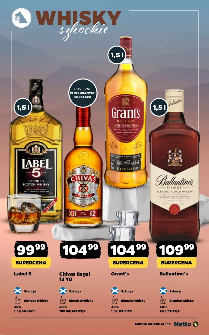 Gazetka promocyjna Netto - Alkohole - Mocne - ważna 19.01 do 31.01.2026 - strona 19 - produkty: Ballantine's, Gra, Grant's, Koc, Whisky