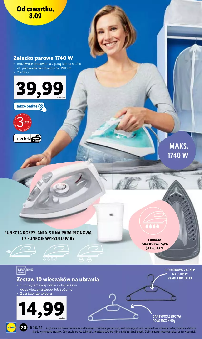 Gazetka promocyjna Lidl - GAZETKA - ważna 05.09 do 10.09.2022 - strona 20 - produkty: Haczyk, Spodnie, Top